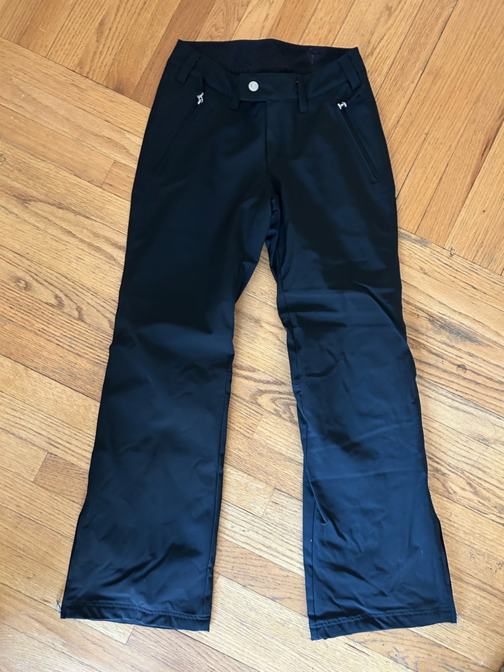 Bogner Black Ski Pants with zipper on legs